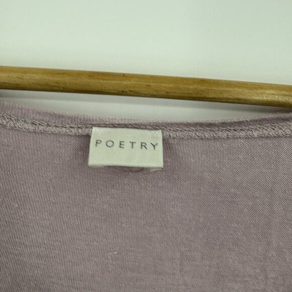 Poetry Linen Top Women 18 Minimalist Capsule Luxury Lagenlook Tee Pocket Boho - Picture 6 of 8